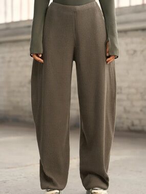 ISO Joah Brown Relaxed Tapered Pants in Army Luxe Knit